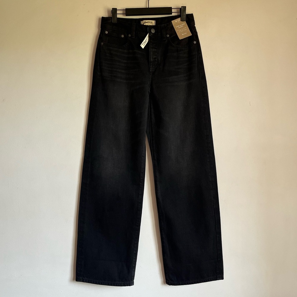 Madewell Black low-slung baggy jeans, size 26/27 - Picture 2 of 15
